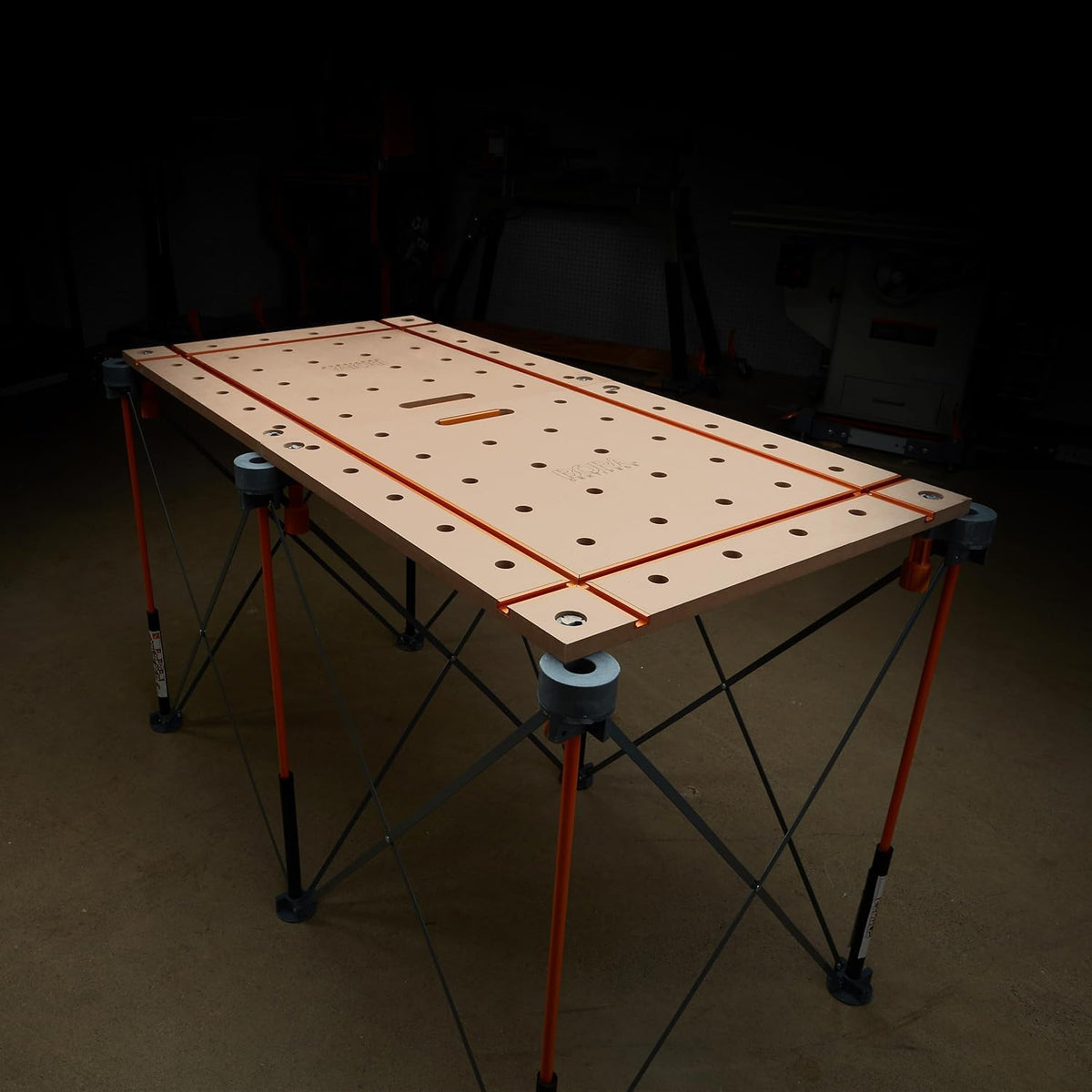 BORA Duizendpoot 2 x 4ft T-Track tafelblad - 20 mm hondengaten