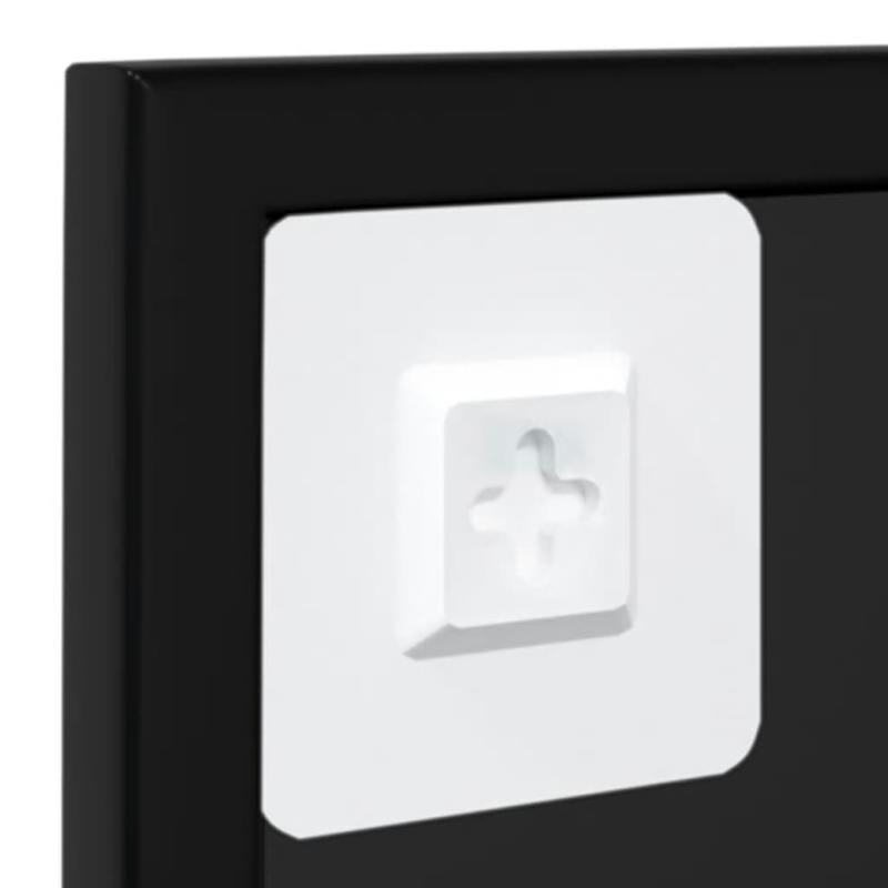 Black Wall Mirror 100X60 Cm • Black Metal Frame • Minimalist Design • Lightweight