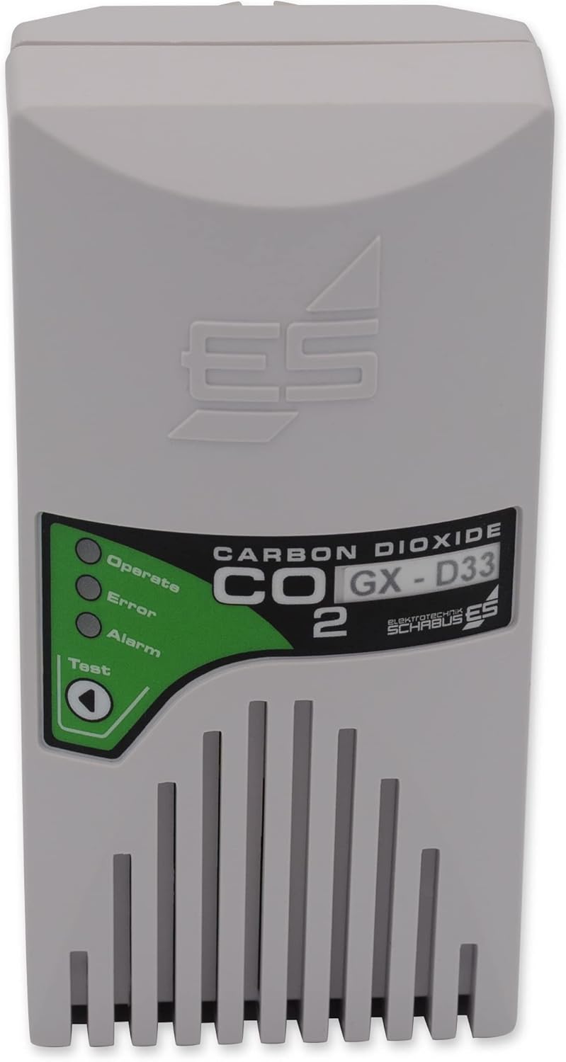 Schabus 300257 Gasmelder op netvoeding detecteert kooldioxide, (B x H x D) 60 x 118 x 44 mm