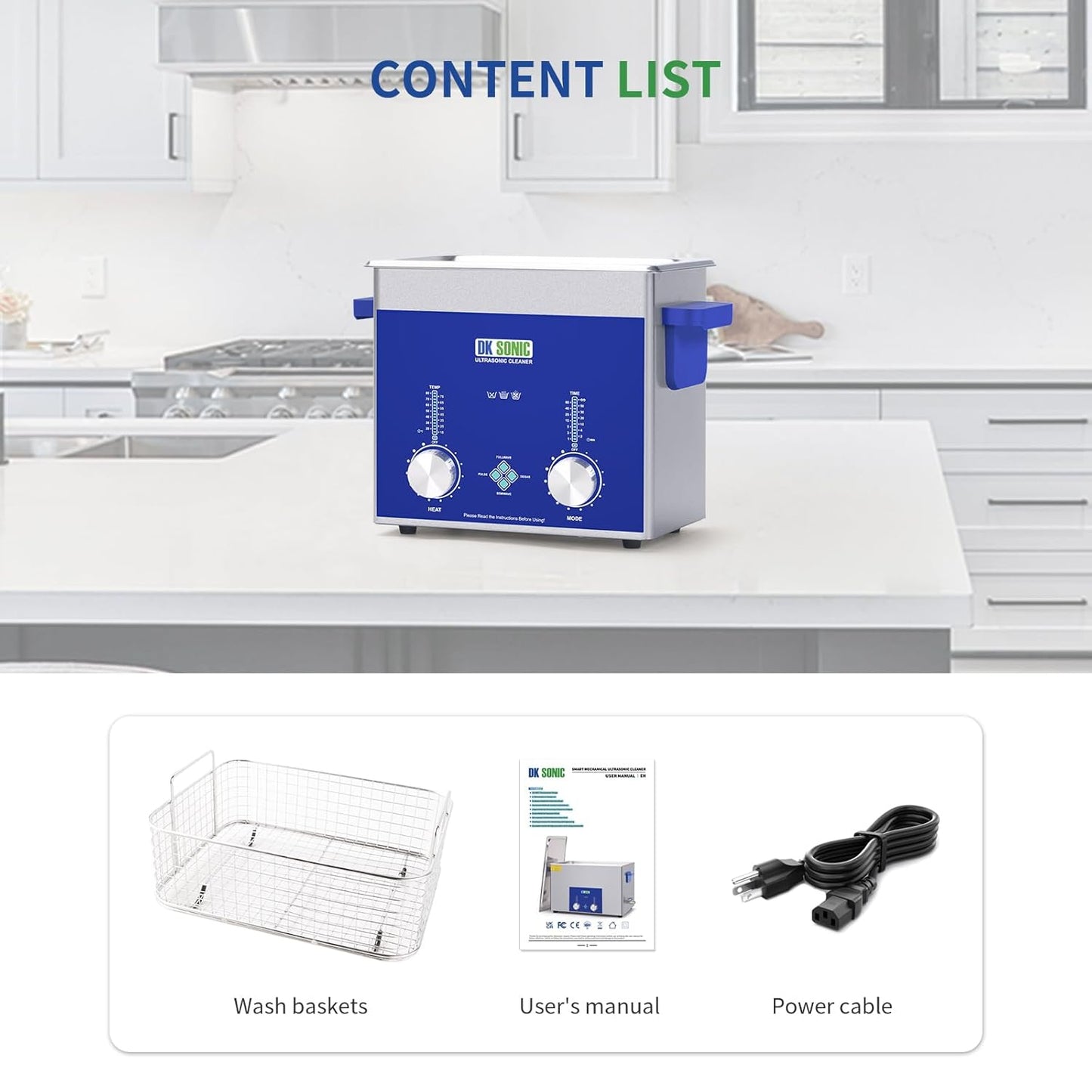 DK SONIC Industriële Ultrasoon Reiniger 3L, 120W | Professionele Juweel Reiniger met Gecodeerde Timer, Verwarming & Mandje | Multifunctioneel voor Juweel, Brillen, Kettingen, Horloges