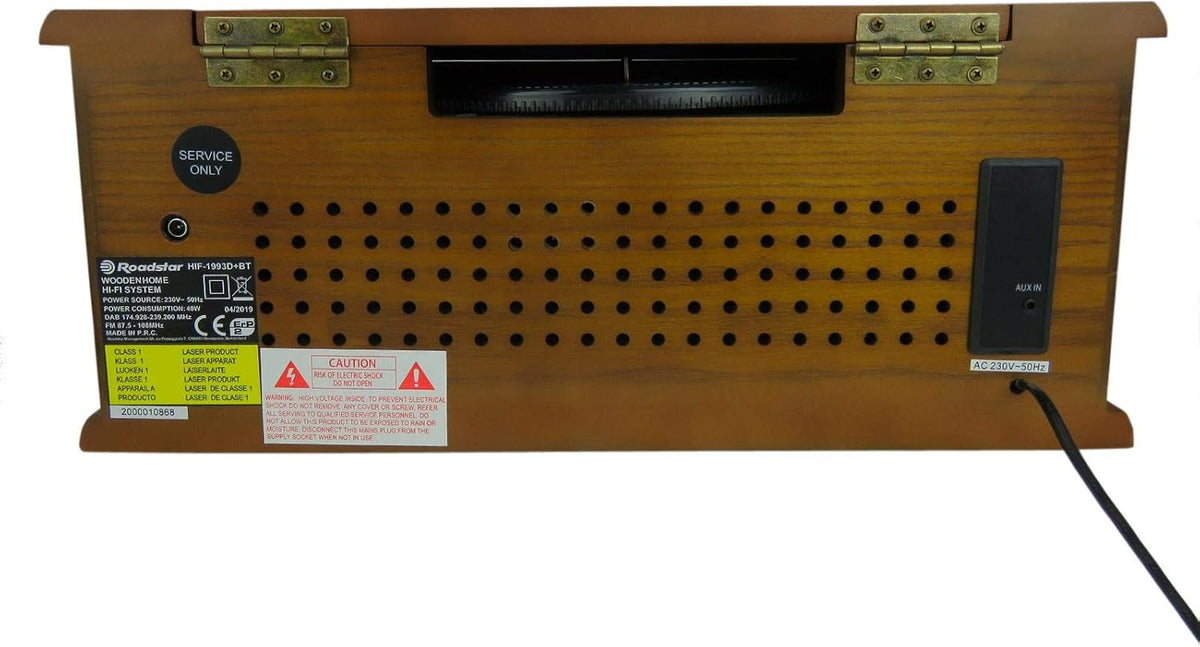 Roadstar HIF-1993 D+BT Draaitafel (retro compact systeem met cd-speler, DAB+, Bluetooth, cassettedeck, USB en directe encoding-functie)