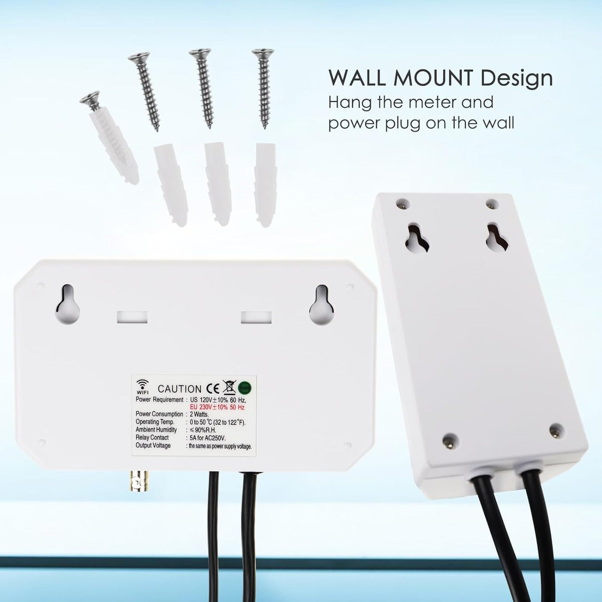 Slimme Wifi-waterkwaliteitstester pH-, EC- en Temperatuurmonitor Continue Online Monitoringstester met Lcd-scherm, App-meldingen, Realtime Gegevens, Vervangbare Sondes voor Hydrocultuur en Aquaria