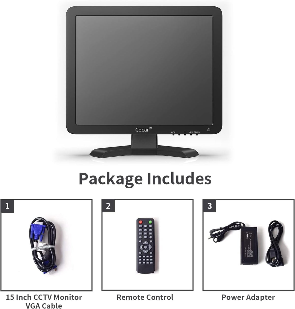 12/15/17/19 inch 4:3 HD CCTV LCD-veiligheidsscherm met VGA HDMI AV BNC. 19 Zoll