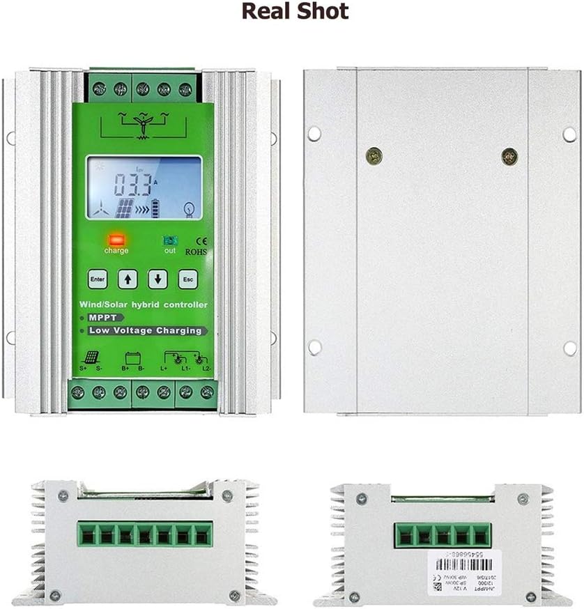 SolaMr 1000W MPPT Wind Solar Hybrid Charge Controller 400W Solar en 600W Wind Hybrid Charge Regulator 12V/24V Auto Identificatie Systeem Voltage