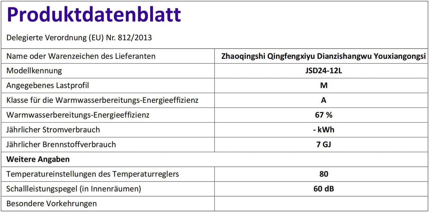 12 LPM, doorstroomboiler, 24 kW, LPG, doorstroomboiler met laagste beschikbare waterdruk van 0,2 bar, geschikt voor propaan en butaan, voor thuis, campers, cabines, schuren