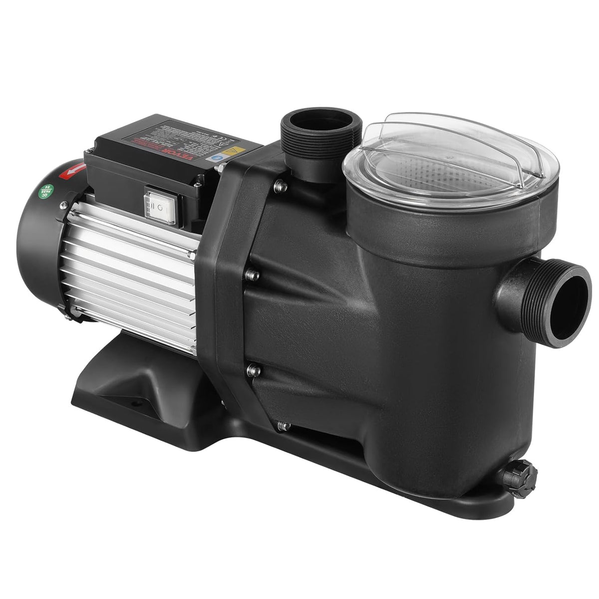 VEVOR Buitenaardse zwembadpomp, 220 V tot 240 V, dubbele snelheid, 1450/2860 omw/min, 1100 W, 27800 l/u, max. krachtige pomp, energiebesparende zwembadpomp voor bovengrondse zwembaden