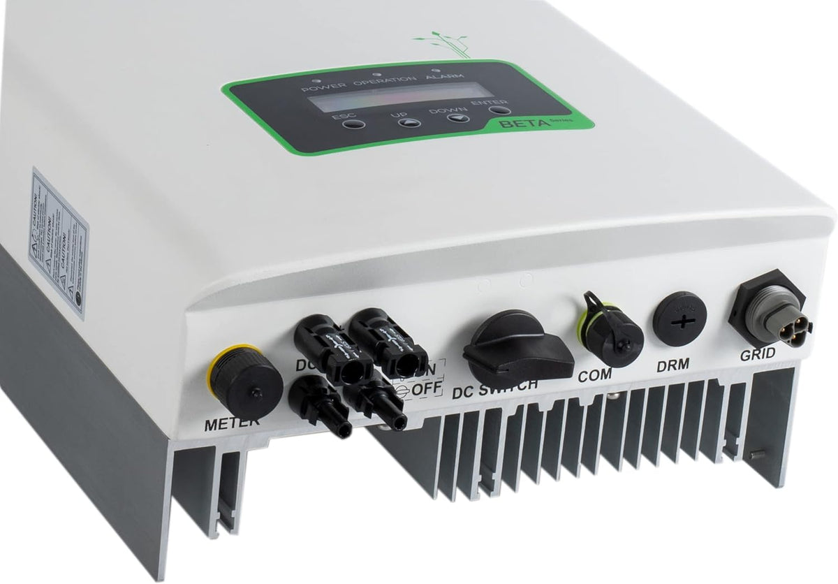 Master U-Power Solar Power omvormer, 6 kW, eenfasig, wit.