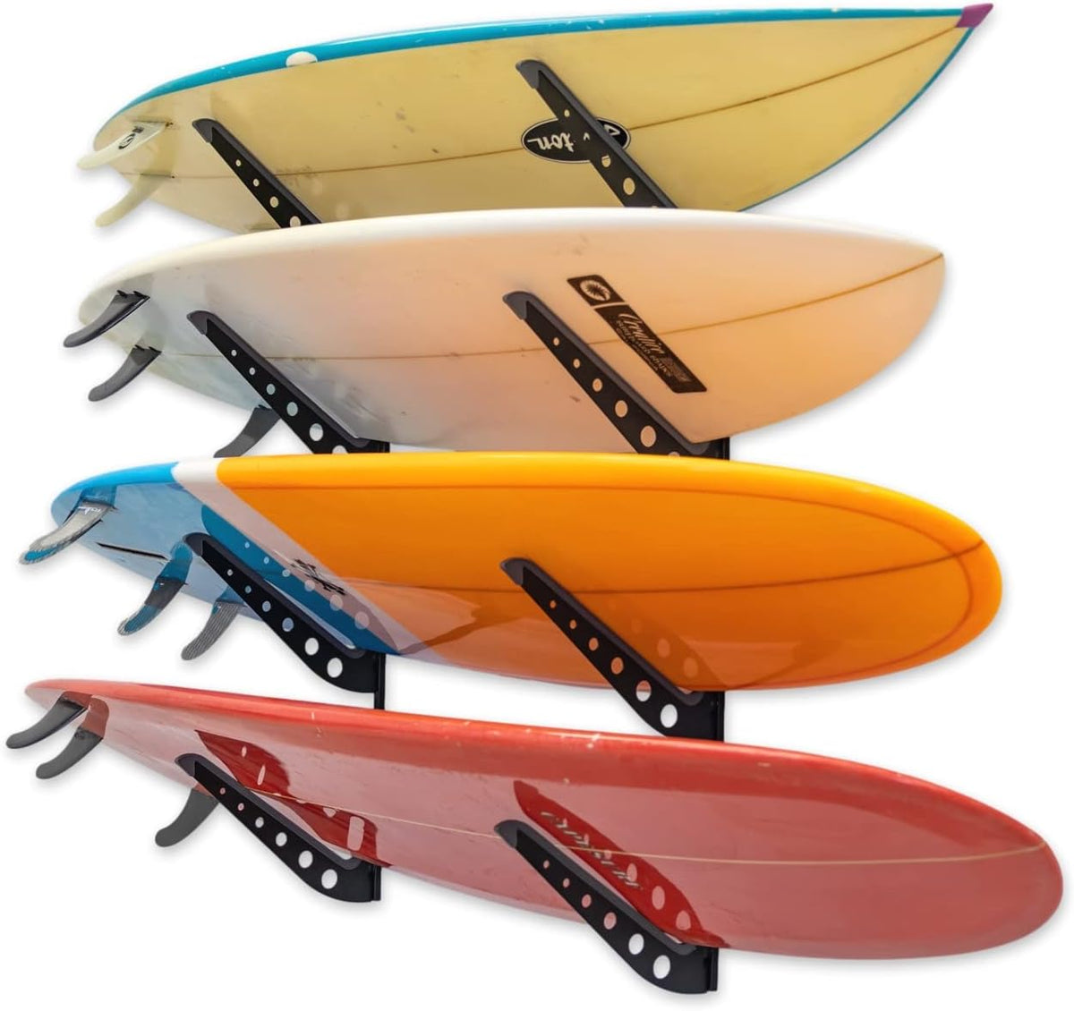StoreYourBoard Het regelbare Rek van de Surfplankopslag, 4 Raad Muurzet Verton