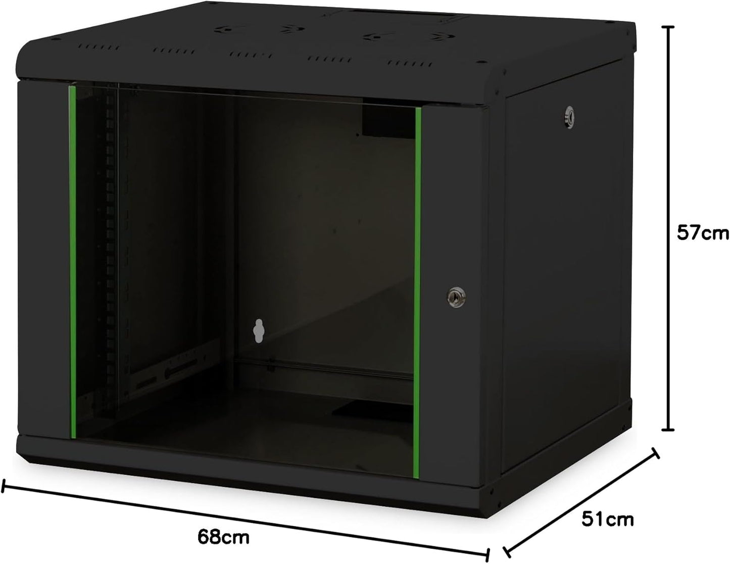 Netwerkkast 19 Inch Wandmontage – Serverkast – Patchkast – Rackbehuizing – Wandkast – 9 HE – 450 Mm Diep