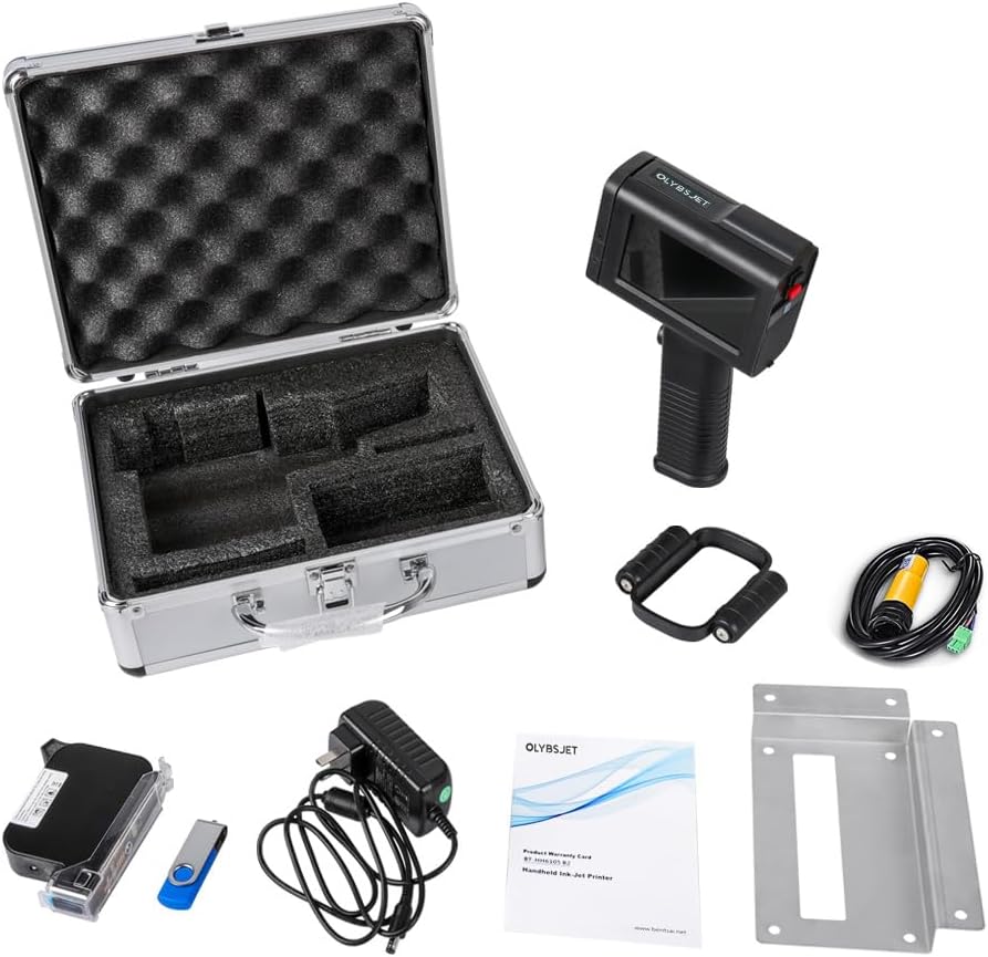 Draagbare Handheld Inkjetprinter – Handprinter – Handheld Printer – Codeerprinter – Inkjet Codeermachine – 4,3 Inch Touchscreen – Ondersteunt 17 Talen