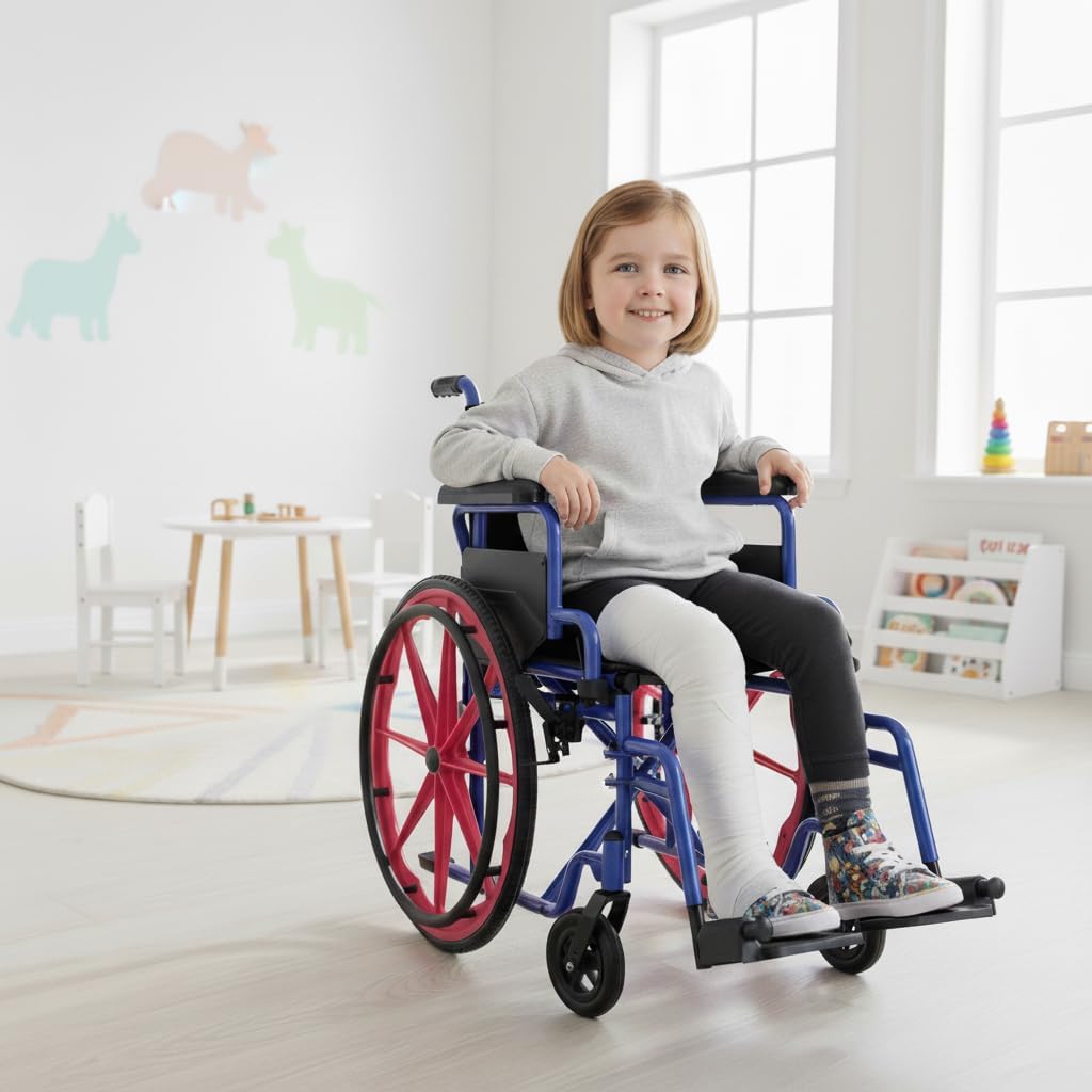PEPE Mobility Rolstoel voor kinderen (inklapbaar, smal, licht), compact en draagbaar