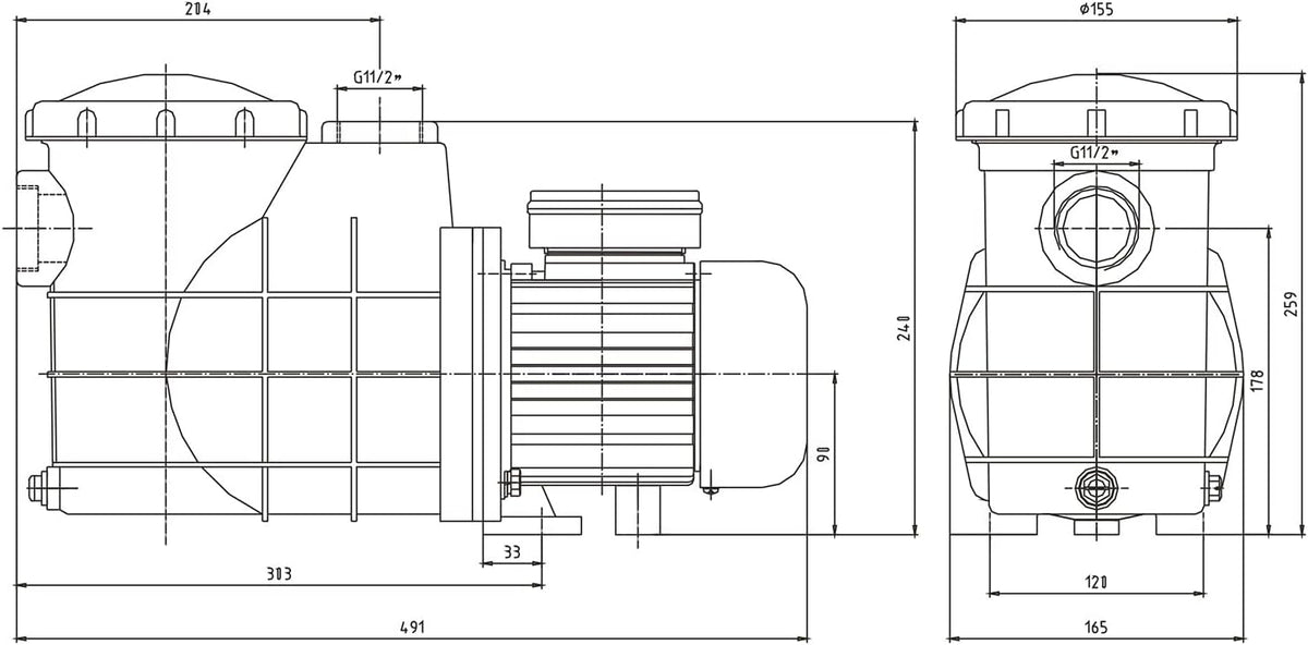 SunSun poolpomp 13000 L/h 550 W zwembadpomp filterpomp circulatiepomp