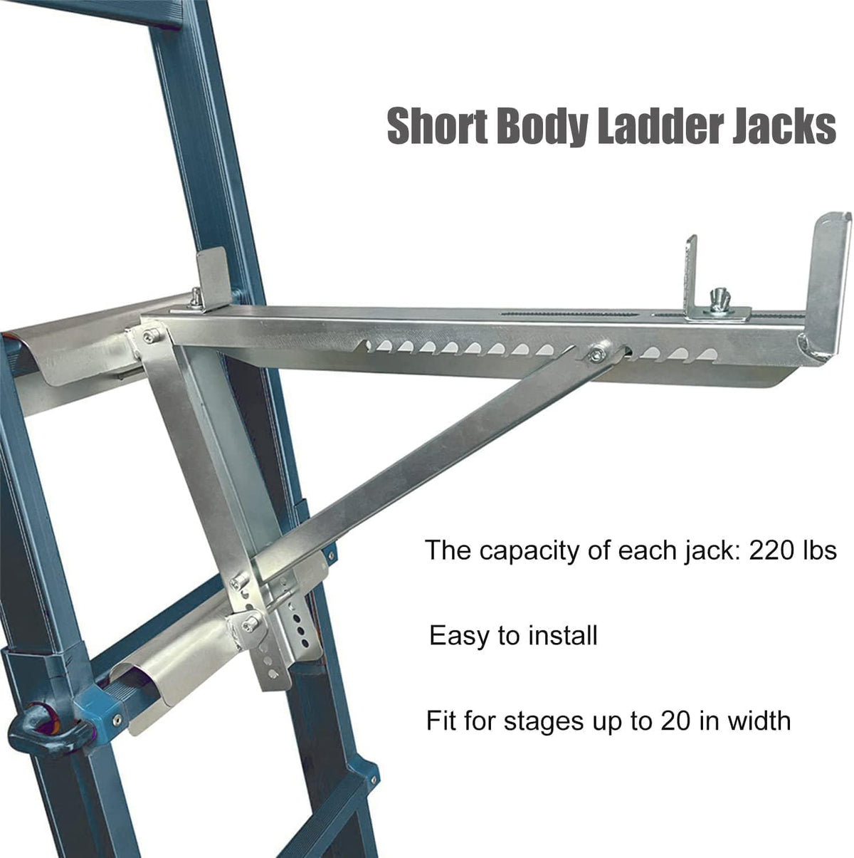 2 stuks framehouders, trapkrik met twee sporten voor korte lichaamsverlenging voor werkfase, maximale belasting bedraagt 250 kg