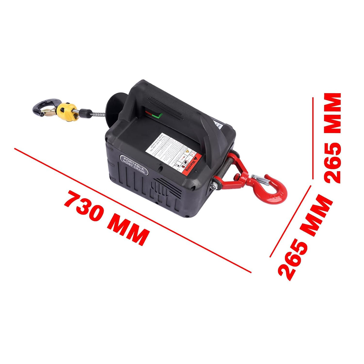 3-in-1 elektrische lier 1500 W, 500 kg draagbare elektrische lift met verbeterde infrarood eindschakelaar, verticaal en horizontaal tillen 120 m afstandsbediening Hopzty