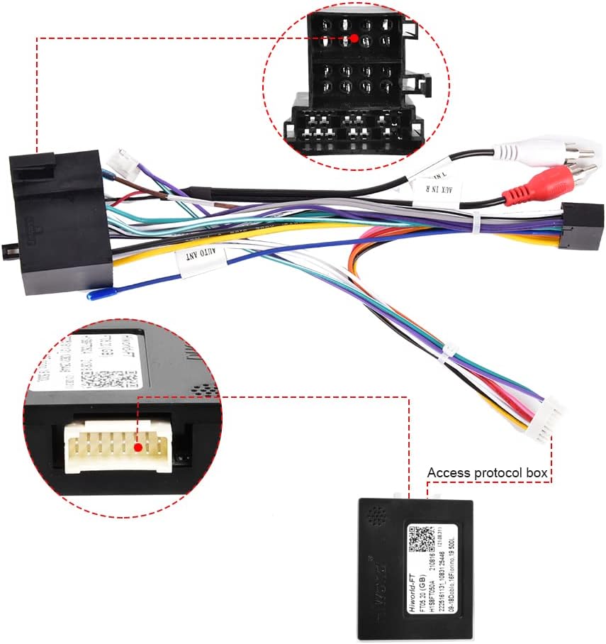 Hikity - Android autoradio met 7 inch scherm voor FIAT 500 2007-2015 autoradio met navigatie Bluetooth handsfree systeem touch display autoradio met WiFi/RDS/FM/USB/Spiegel/Canbus (wit)
