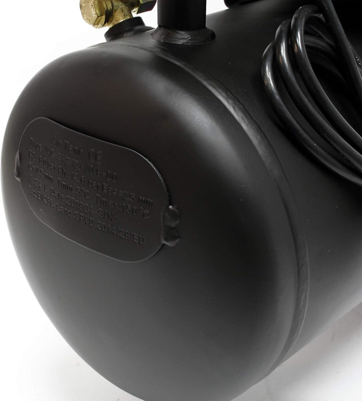 Wiltec luchtcompressor met 24 liter tank 1100 W werkplaatscompressor 8 bar en 1,1 kW, mobiele compressor voor luchtdruk en perslucht