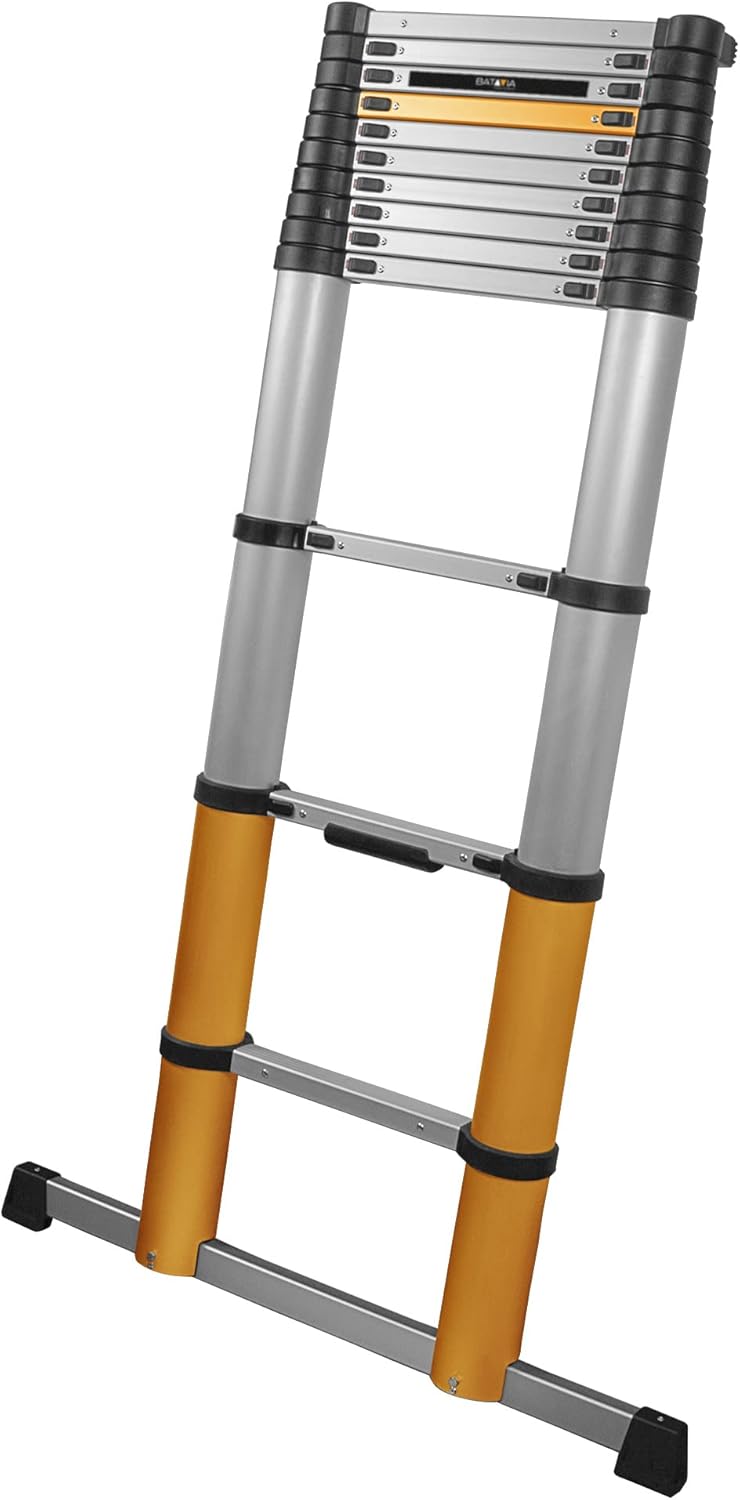 Batavia 7063088 aluminium telescopische ladder, werkhoogte (max. 4,6 m 3-kleurig 15,3 kg.