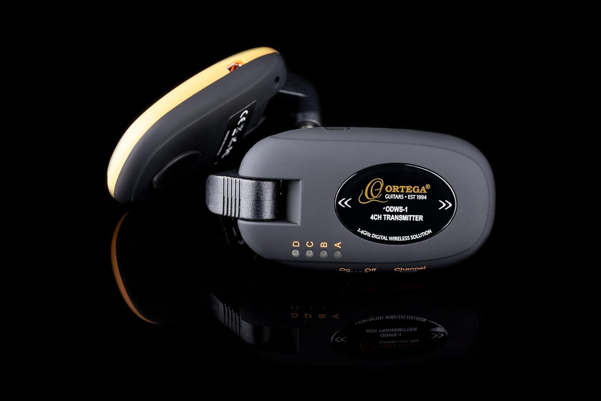Ortega Guitars Digital Wireless System - Oplaadbare accessoires voor gitaar - Zwart (ODWS-1BK)