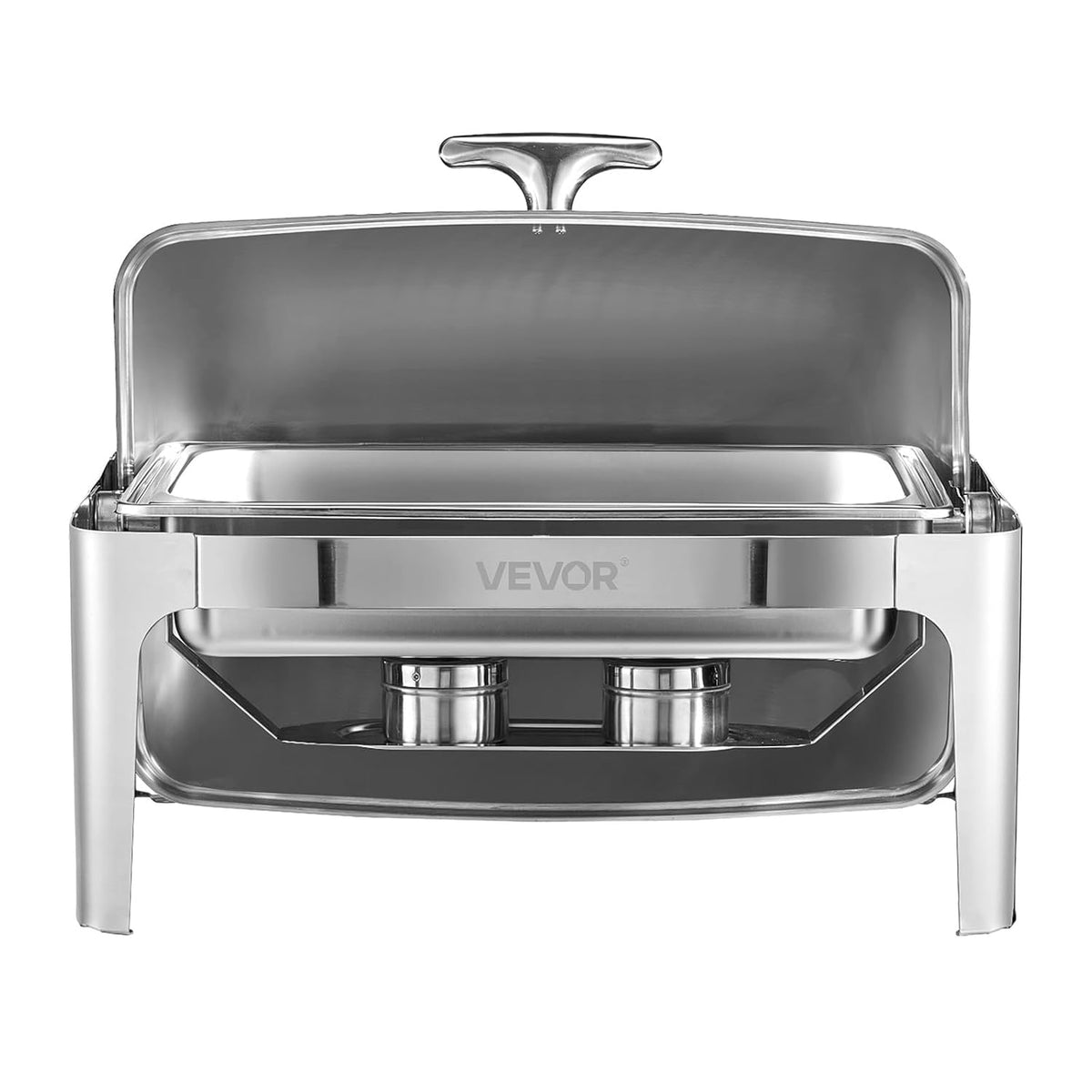 Voedselwarmer – Warmhoudplaat – Buffetwarmer – Cateringwarmer – Zelfbediening – 8,5 Liter Inhoud – Roestvrij Staal Met Inklapbaar Deksel