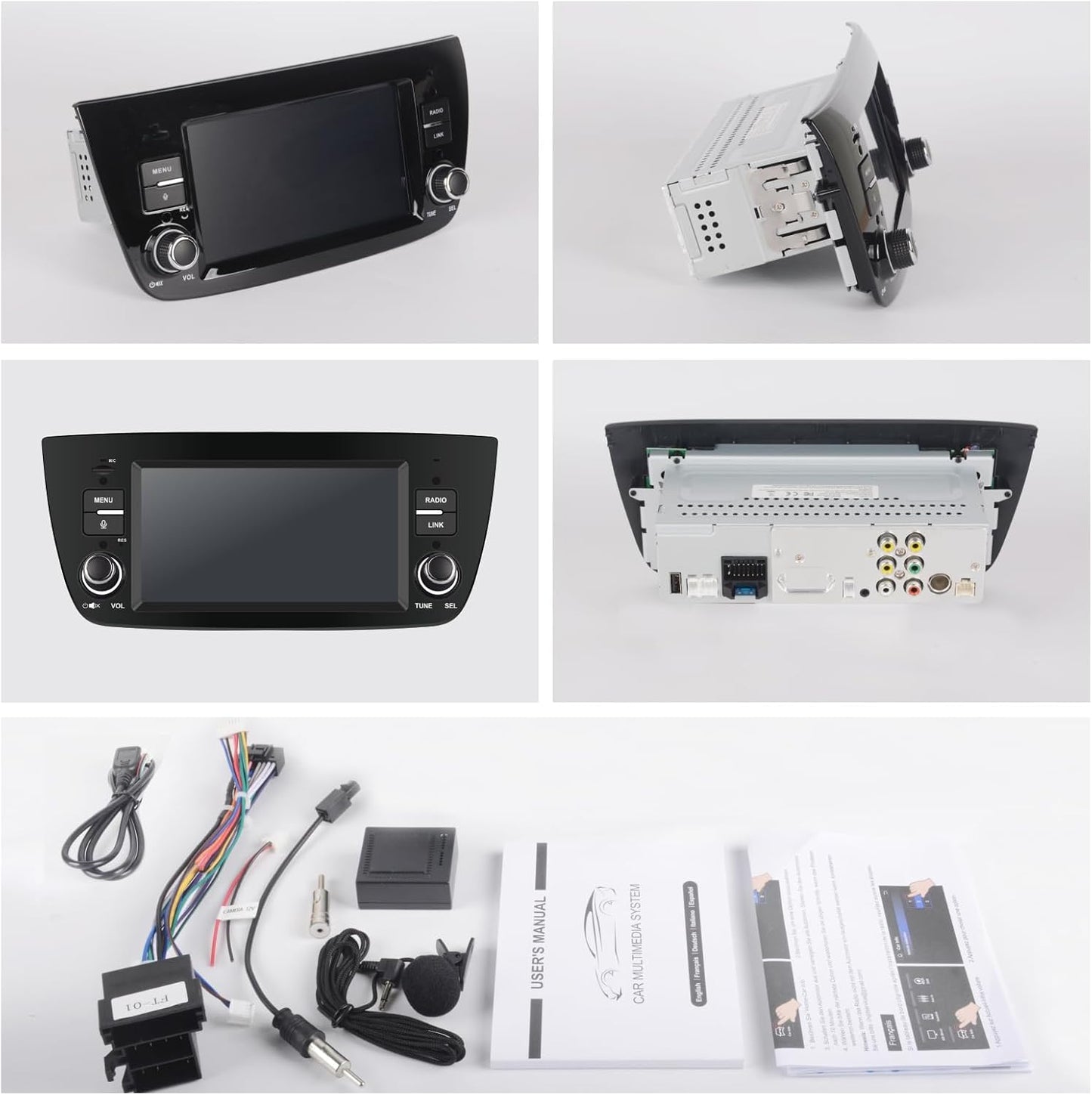Autoradio Fiat Doblo – Autostereo – Multimedia Speler – Navigatiesysteem – Radioontvanger – Snelle Linux Opstart – Draadloze CarPlay & Android Auto