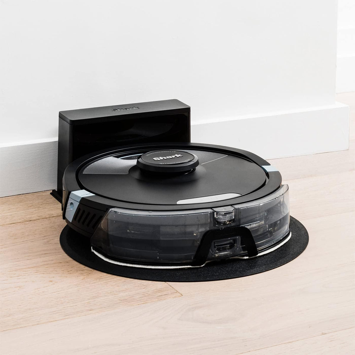 Shark AI Ultra RV2600WDEU Robotstofzuiger, 2-in-1, tot 110 minuten looptijd, ultrasoon afvegen, zelfreinigende borstelrol, wifi-app