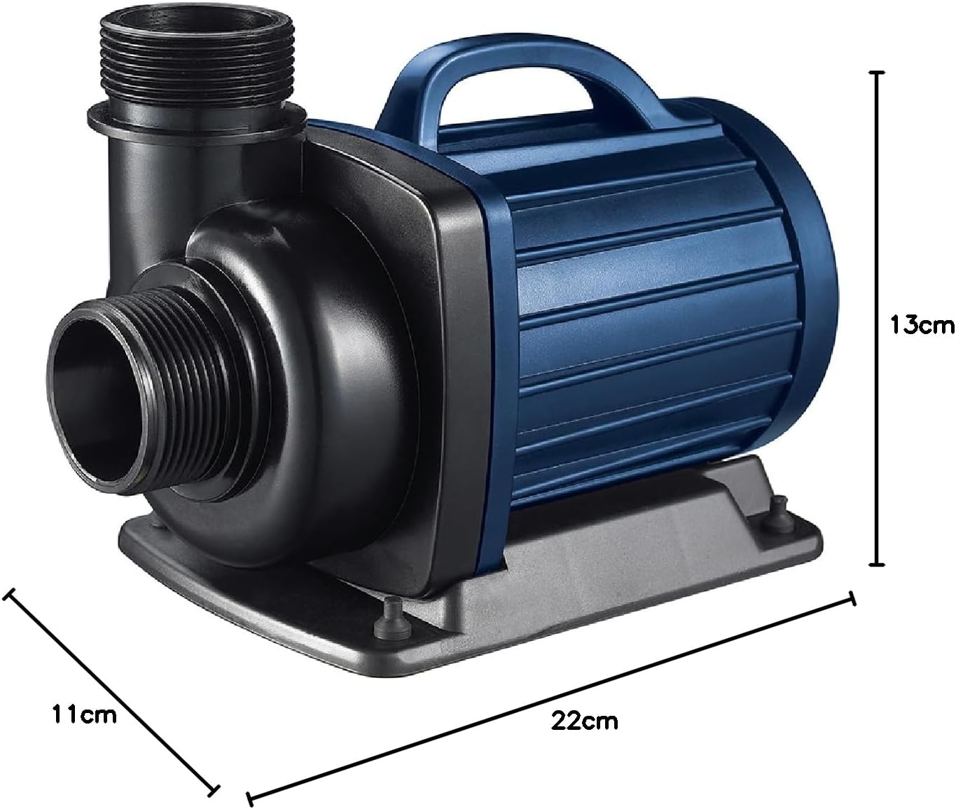 Laagspannings Vijverpomp – Waterpomp – Vijverfilter Pomp – Zwemvijver Pomp – Fonteinpomp – 12V Laagspanning – 6.500 L/u Debiet – 50 Watt Energiezuinig – Droogloopbeveiliging Automatisch