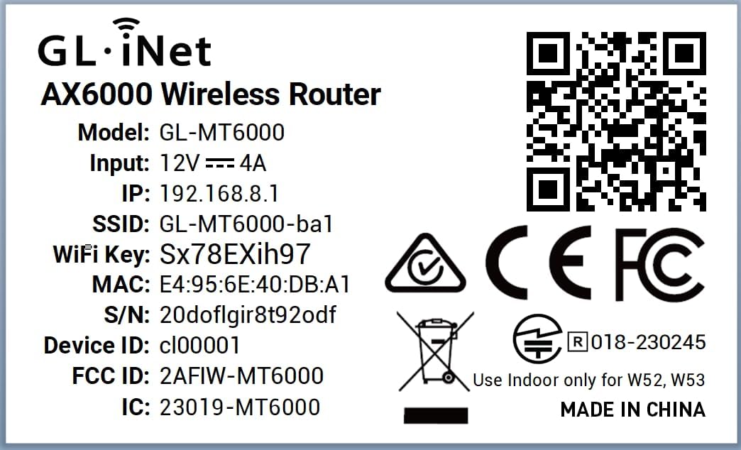 GL.iNet GL-MT6000(Flint 2) WiFi 6-router | Gaming WiFi-router | 2 x 2,5G Multi-Gig-poort+4 x 1G Ethernet-poorten | Connectiviteit voor massa-apparaten | Snelle OpenVpn & WireGuard | 802.11ax