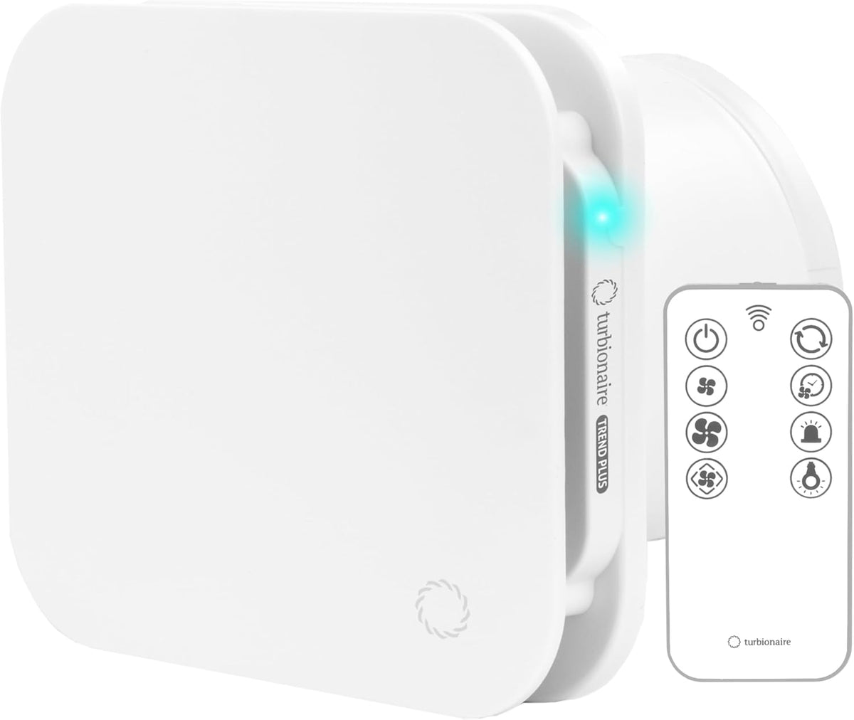 Turbionaire Trend Plus 120 mm Ventilator/Badkamerafzuiger – Afstandsbediening, 7 Snelheden + Boost, Timer, 25 dB, 5,5 W, Multifunctioneel, Anti-Vocht & Schimmel, 3 Jaar Garantie