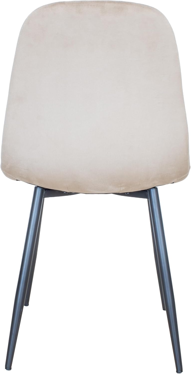 GARDENIA Becky Chairs, Steel, Beige, 4, Unit