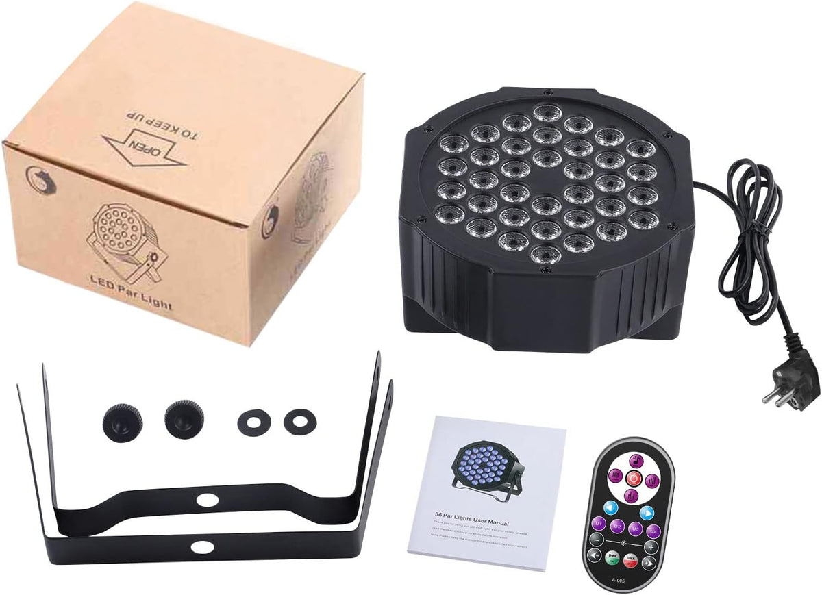 UV LED Blacklight Set – Blacklight Lamp – UV Spotlights – DJ Verlichting – Disco Lamp – 4 Stuks – Afstandsbediening en DMX – 36 LED’s Met Stroomgekoelde Aluminium Behuizing