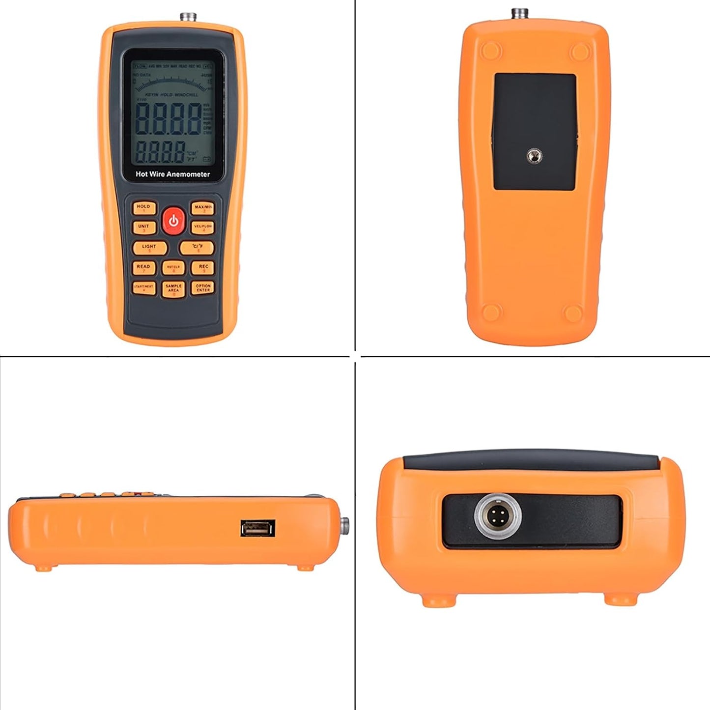 Digitale Anemometer LCD Draagbare Windsnelheid En Temperatuur Meter GM8903 Met Handleiding En Sensor Voor Plank Zeil