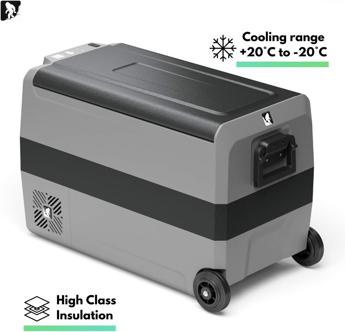 Yeticool TX50 Elektrische compressorkoelbox, dual-zone, app-besturing via Bluetooth, 12/24 V en 230 V, voor auto, vrachtwagen, boot