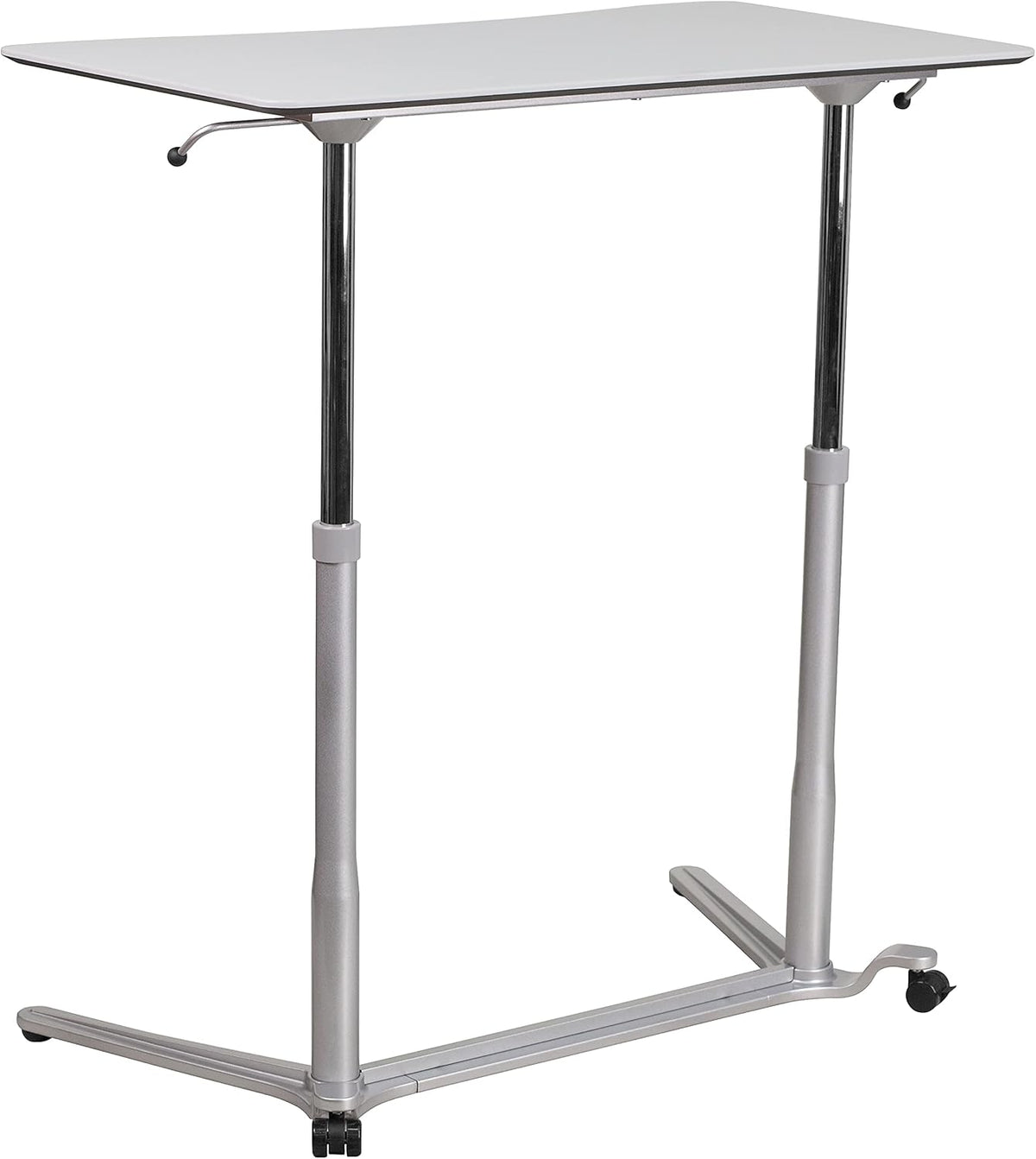 Flash Furniture Computerbureau om op te zitten en staan, ergonomisch, metaal, lichtgrijs, 1 stuk