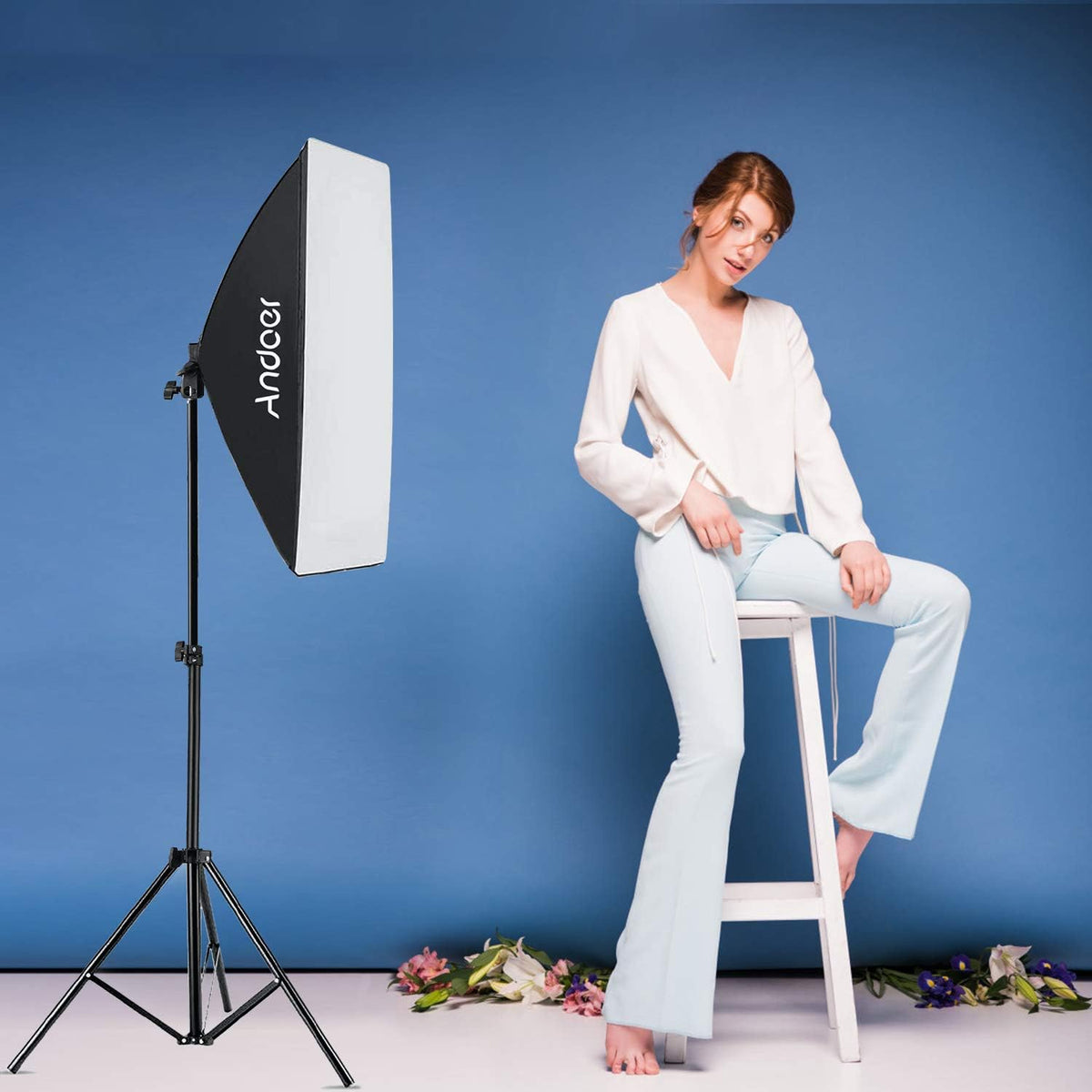 Softbox Set – Fotosoftbox, Fotostudio Kit, Studio Verlichting, Continue Verlichting – 2 Sets Met 50 X 70 Cm Softboxen – Dimbare Tweekleurige LED-Lampen 85 W – Verstelbare Statieven Tot 200 Cm