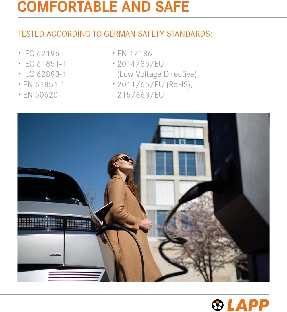 Lapp Mobility Helix type 2 oplaadkabel 11 kW/zelfoprollend / 20 A / 3-fasig/E-auto oplaadkabel/mode 3/5 m