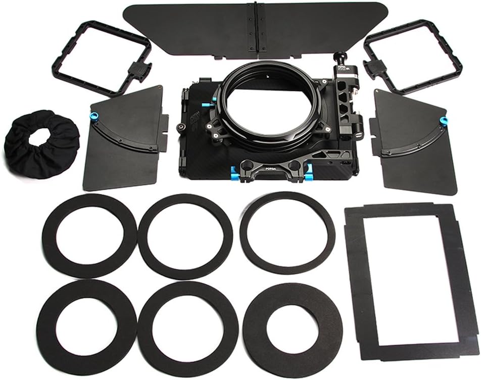 Fotga Verbeterde DP500 Mark III Professionele DSLR Swing-away Matte Box Kit met zonneschermen voor 15mm Rods Rig-systeem Fit voor alle DSLR videocamera's als Blackmagic BMCC BMPCC Canon 5D MarkII