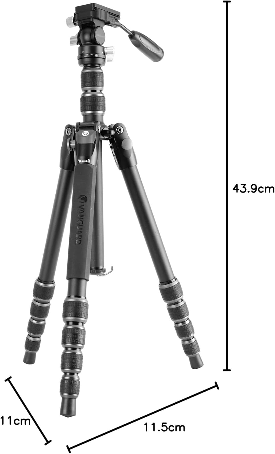 Reisstatief Voor Telescoop En Video – Fotostatief – Camerastatief – Videostatief – Telescoopstatief – Monopodfunctie – Ingeklapt 43,9 Cm