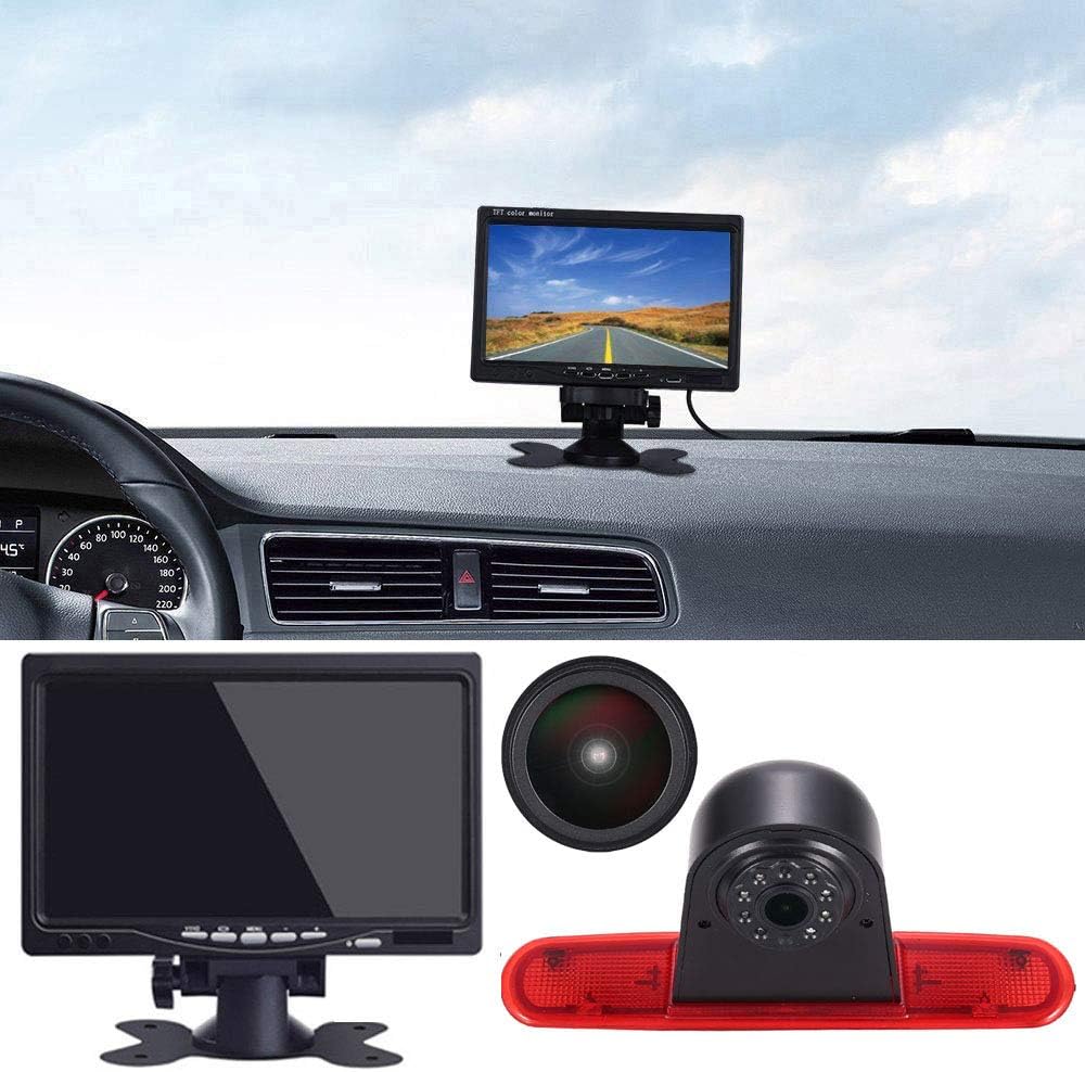 HD IP68 achteruitrijsysteem achteruitrijcamera in 3e remlicht remlicht geschikt met hoekaanpassing nachtversie IR-licht voor bestelwagendak camera Fiat Doblo 263 bestelwagen/Opel Combo