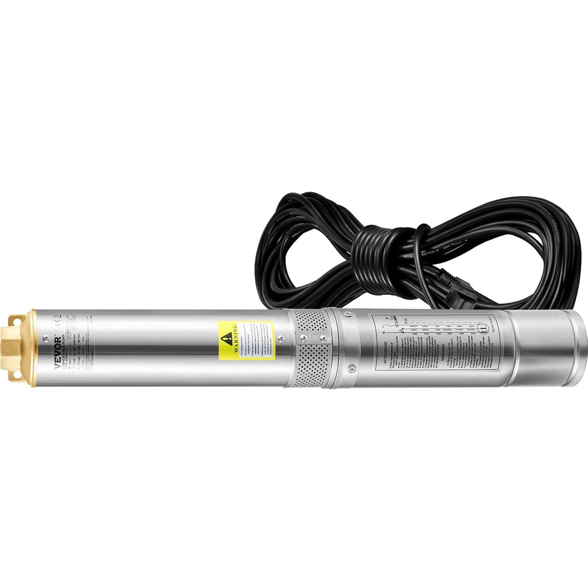 VEVOR Diepbronpomp motor met 750 W, dompelpomp voor fonteinen, 230 V, 50 Hz, dompelpomp voor fonteinen, maximale debiet van 105 l/min, bronpomp voor akkerland, fabrieken, mijnbouw