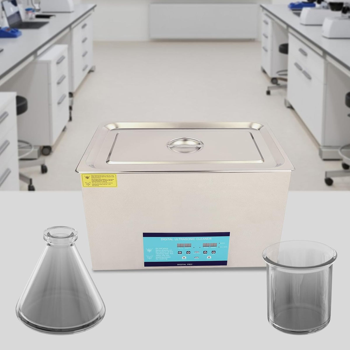 Ultrasoon Reiniger – Ultrasoon Schoonmaakapparaat – Ultrasoon Reinigingsunit – Ultrasoon Wasmachine – Ultrasoon Reinigingssysteem – 30 Liter Capaciteit – Roestvrij Stalen Tank Met Verwarming 0-80°C