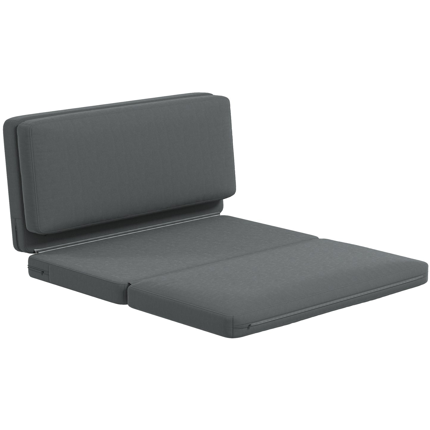3-in-1 Relaxstoel – Opvouwbare Slaapstoel – Gastenbed – Zitzak – Ligstoel – Donkergrijs – 138 cm Breed – Multifunctioneel & Draagbaar