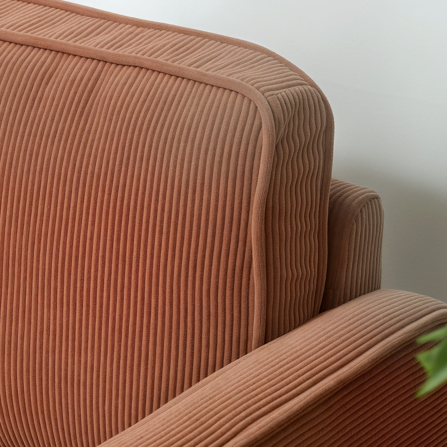 2-zitsbank – tweezitsbank – loveseat – kleine bank – canapé – met bergruimte en armleuningen – roze corduroy stof – massief houten frame – 117x63x79 cm