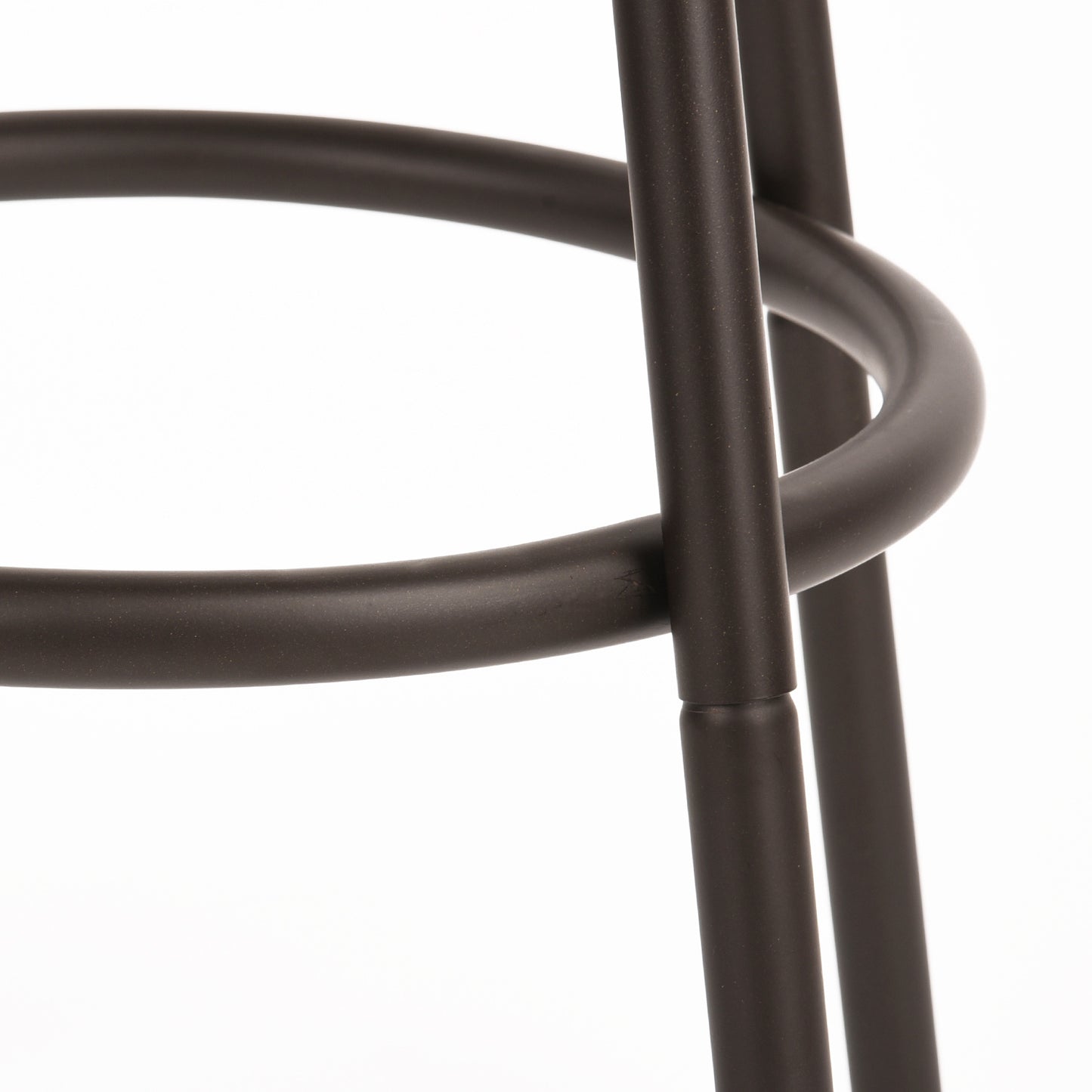 Barstoel 360° Draaibaar – Kruk – Keukenstoel – Barkruk – Zithoekstoel – Suède Bekleding – Metaal Frame Met Voetsteun – Zithoogte 75,5 cm – Retro Bruin