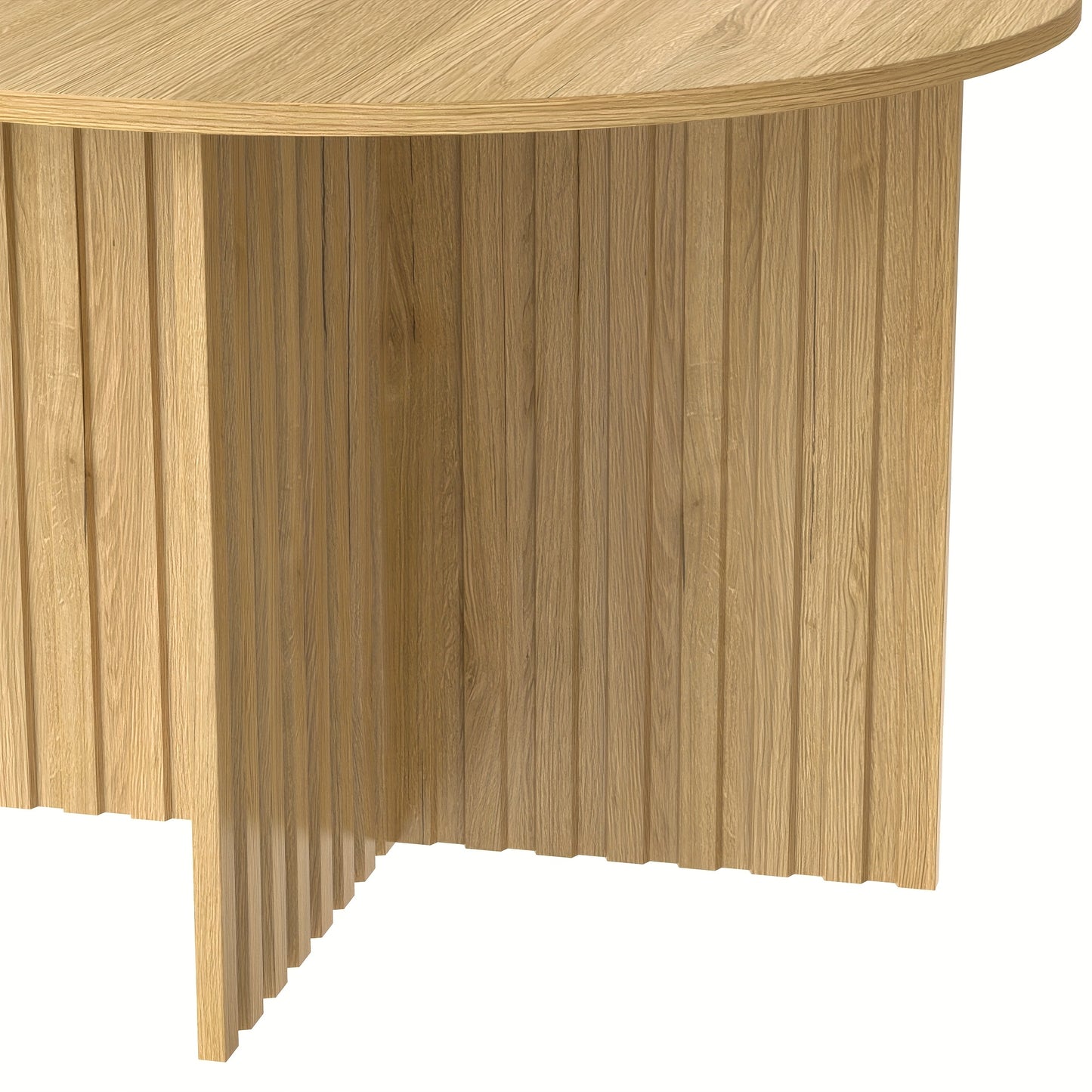Modern Two-piece Wooden Nesting Table Set, Round Coffee Table And Scandinavian Design Coffee Table, Space Saving And Versatile, with Sturdy MDF/PB Construction, Coffee Table With Storage, Small Coffee Table, Coffee Table For