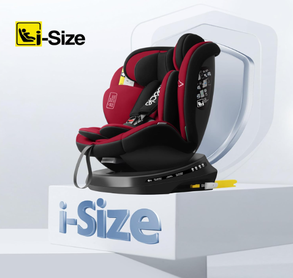 Autostoel Baby – Kinderzitje – Peuterstoel – Boosterstoel – 360° Draaibaar – ISOFIX & Top Tether – i-Size Veiligheid – Verstelbare Hoofdsteun 9 Posities – Rood