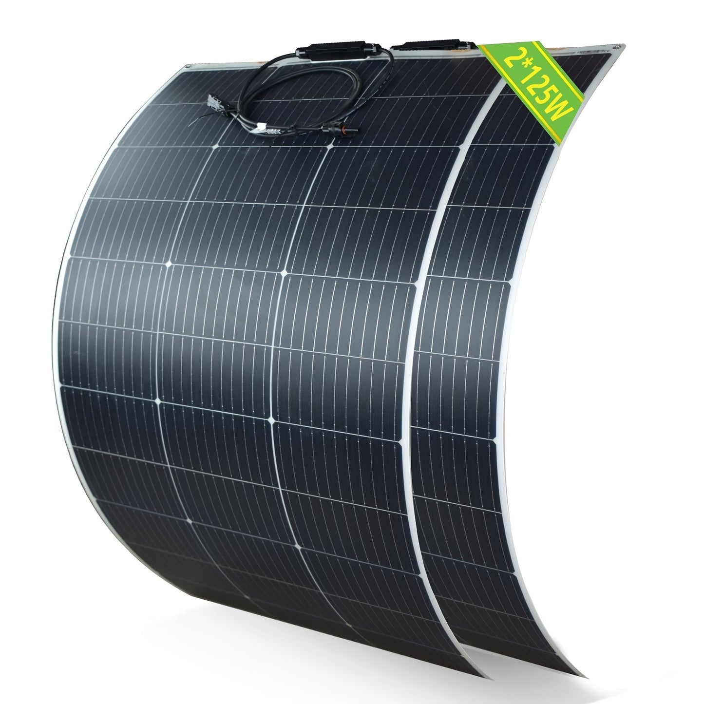 Zonnepaneel – Solar Panel – Zonnesysteem – Zonne-energiepaneel – Monokristallijn Paneel – 2x 125W 18V – Flexibel & Weerbestendig – Eenvoudige Installatie