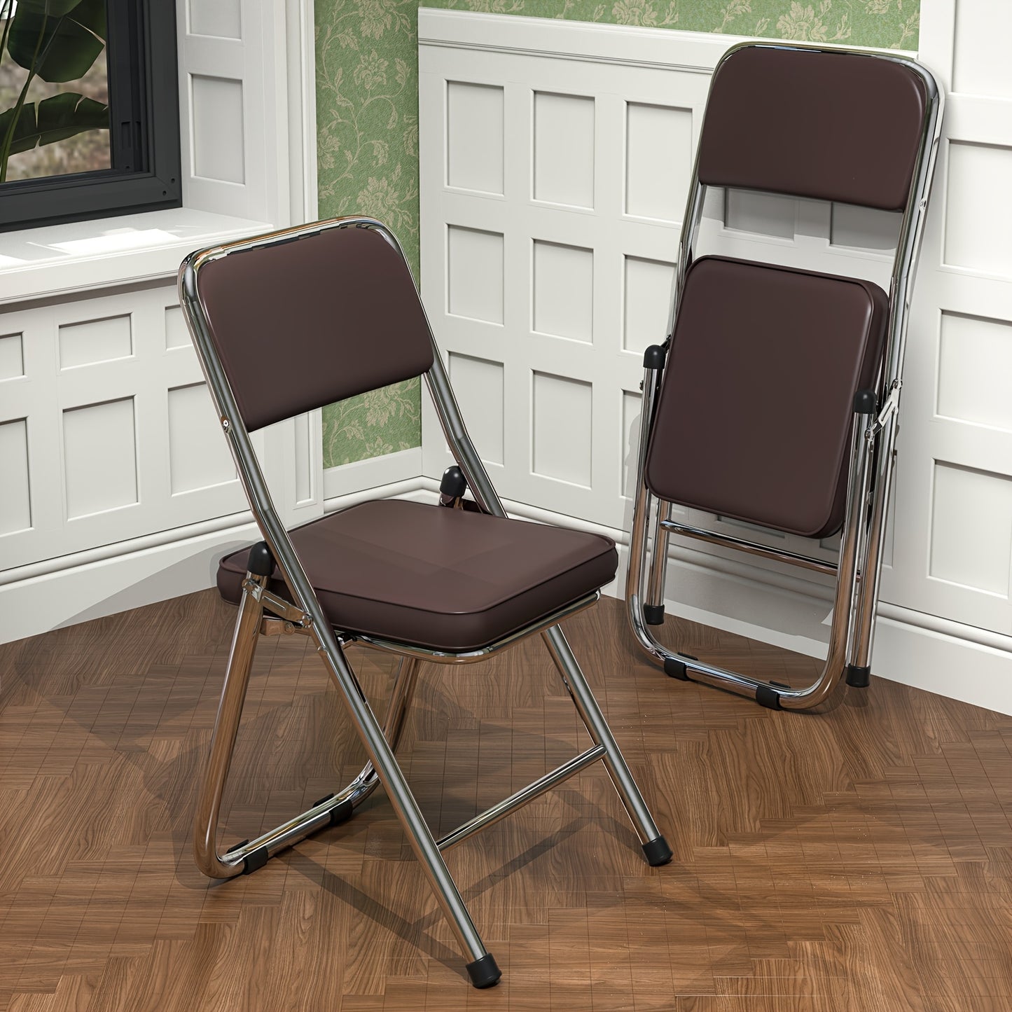 PU Stoelen – Vergaderstoelen – Bureaustoelen – Kantinestoelen – Conferentiestoelen – Set Van 4 – Ergonomisch Comfort – Ruimtebesparend & Lichtgewicht