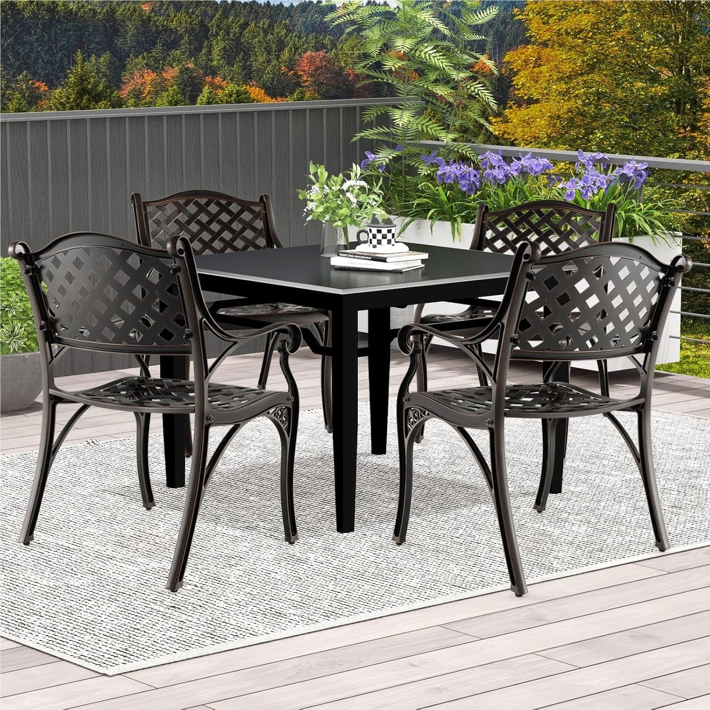 Tuinstoelen – Stapelbare Tuinstoelen – Terrasstoelen – Balkonstoelen – Aluminium Tuinstoelen – Weerbestendig – Ergonomisch Comfort
