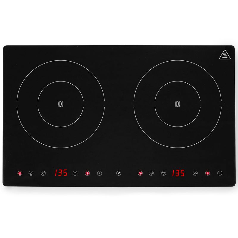 Inductiekookplaat – Inductiekookplaatje – Elektrische Kookplaat – Kookplaat Inductie – 2 Kookzones – Touchbediening – 3500 Watt Vermogen – Temperatuurbereik 35-240°C
