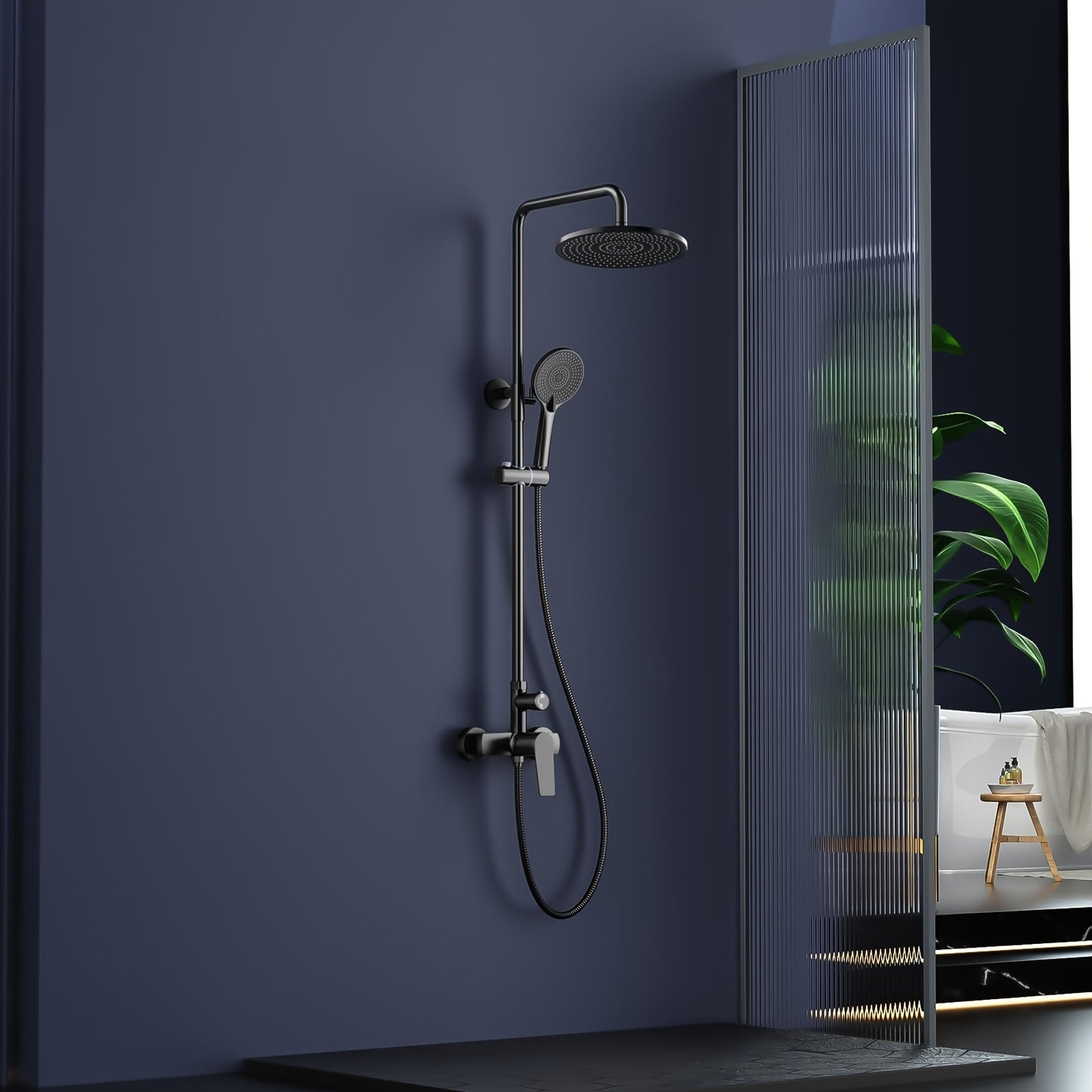 Matte Zwarte Doucheset – Regendouche – Douchekraan – Douchekop – Douche Inbouw – 25 cm Regendouche – Hoogwaardig Messing